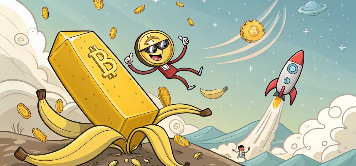 Падение цен на золото и его влияние на биткойн.